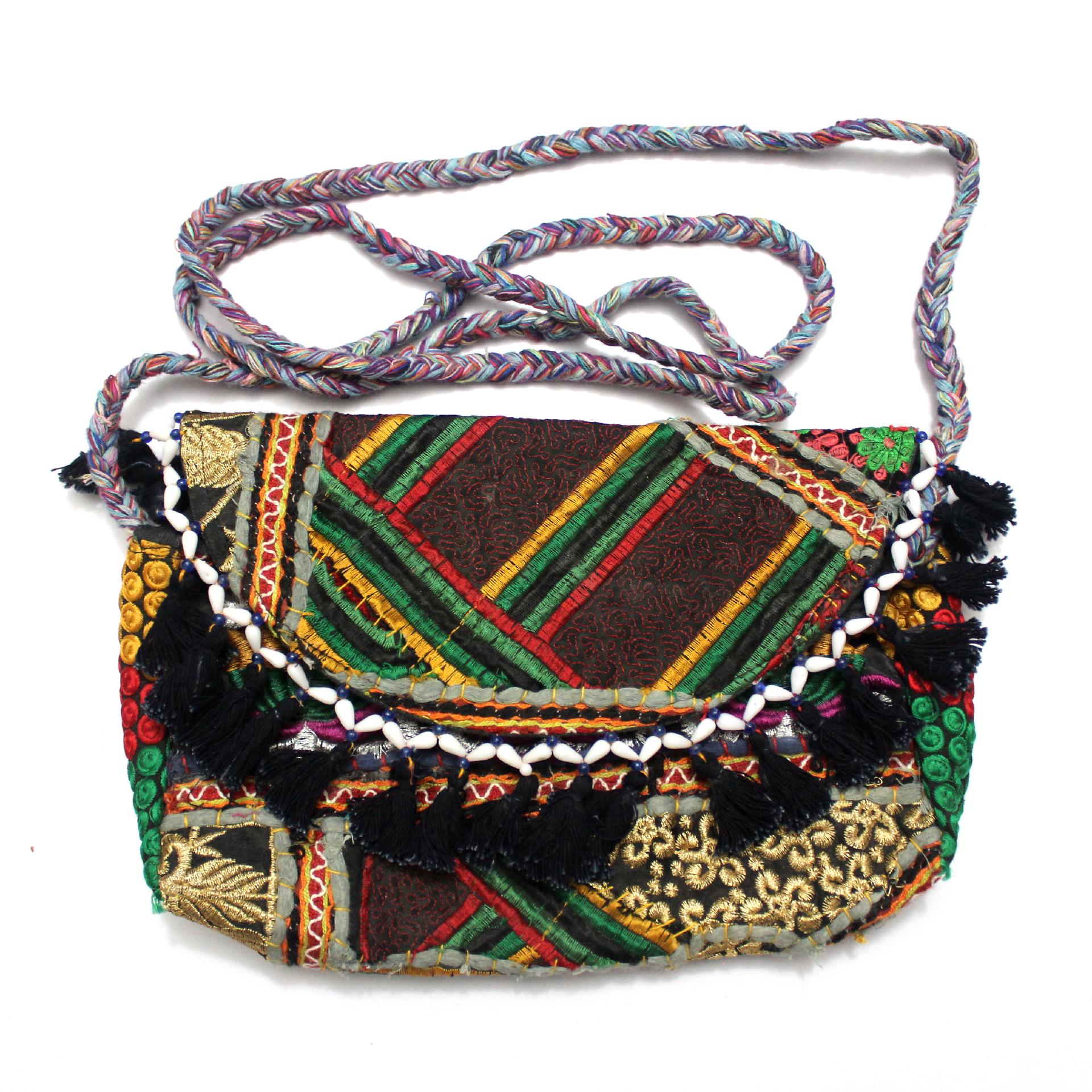Indian Vintage Ethnic Banjara Bag Embroidery Shoulder Boho Tribal Tote Purse 